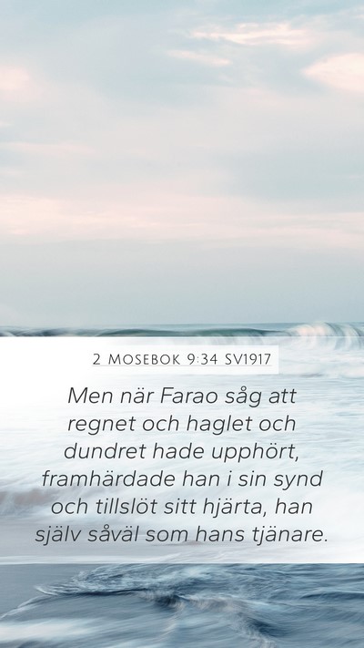2 Mosebok 9:34 SV1917 Bible Verse Image