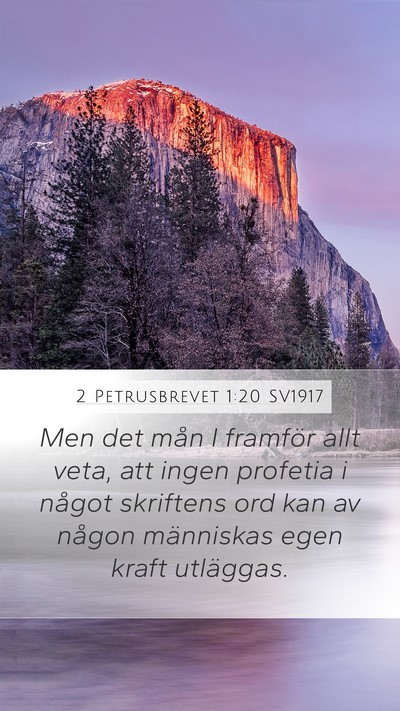 2 Petrusbrevet 1:20 SV1917 Bible Verse Image
