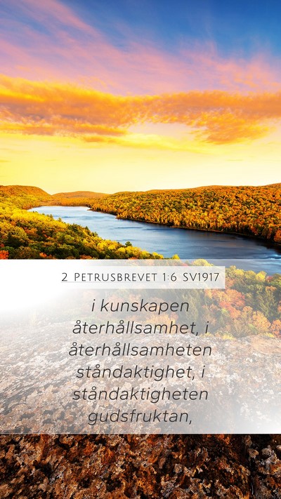 2 Petrusbrevet 1:6 SV1917 Bible Verse Image