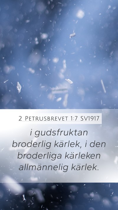 2 Petrusbrevet 1:7 SV1917 Bible Verse Image