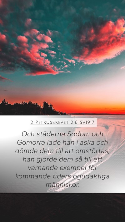 2 Petrusbrevet 2:6 SV1917 Bible Verse Image