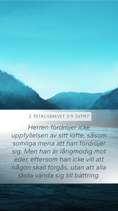 2 Petrusbrevet 3:9 SV1917 Bible Verse Image