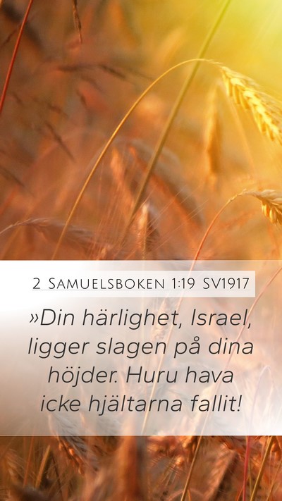 2 Samuelsboken 1:19 SV1917 Bible Verse Image