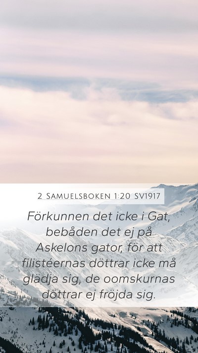 2 Samuelsboken 1:20 SV1917 Bible Verse Image