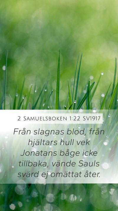 2 Samuelsboken 1:22 SV1917 Bible Verse Image