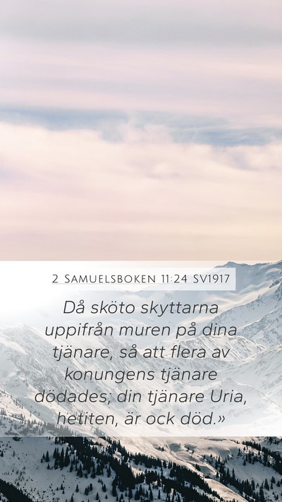 2 Samuelsboken 11:24 SV1917 Bible Verse Image