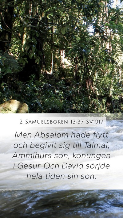 2 Samuelsboken 13:37 SV1917 Bible Verse Image