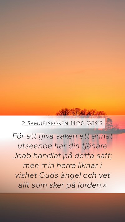 2 Samuelsboken 14:20 SV1917 Bible Verse Image