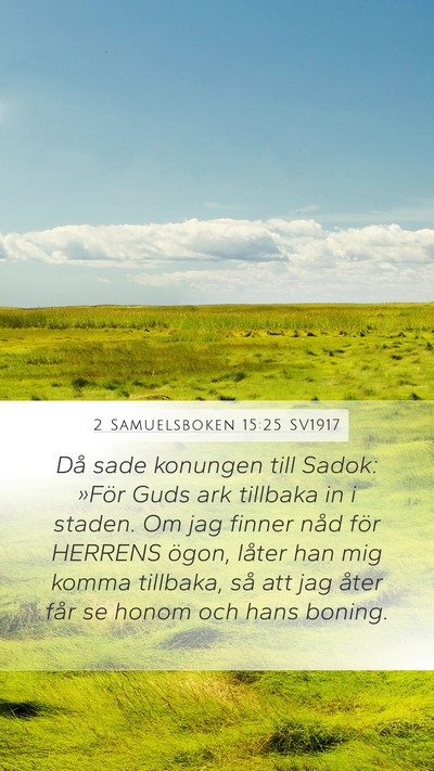 2 Samuelsboken 15:25 SV1917 Bible Verse Image