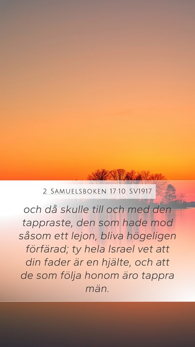 2 Samuelsboken 17:10 SV1917 Bible Verse Image