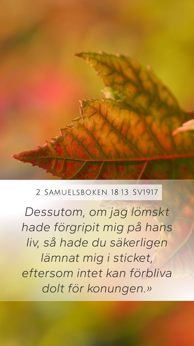 2 Samuelsboken 18:13 SV1917 Bible Verse Image