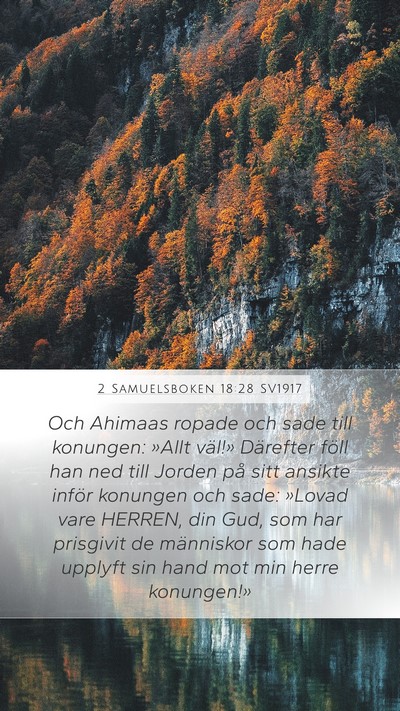 2 Samuelsboken 18:28 SV1917 Bible Verse Image
