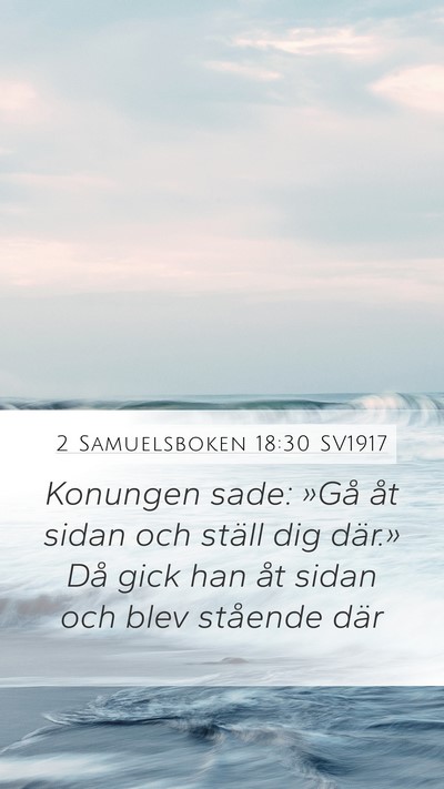 2 Samuelsboken 18:30 SV1917 Mobile Phone Wallpaper - Konungen sade: »Gå åt sidan och ställ dig - Mobile Bible Verse Wallpaper