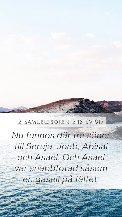 2 Samuelsboken 2:18 SV1917 Bible Verse Image