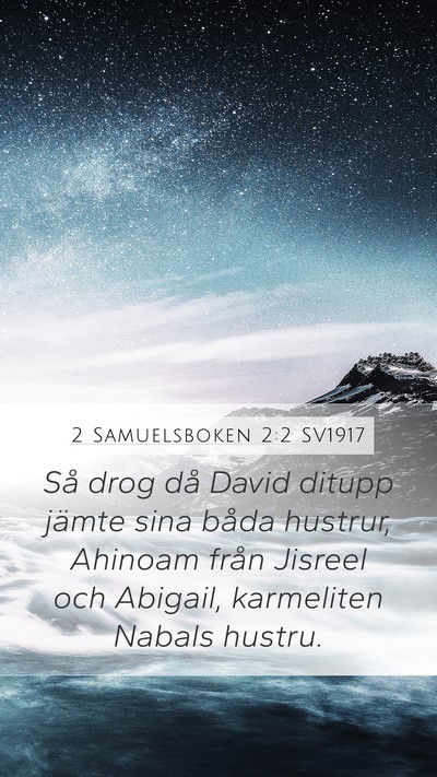 2 Samuelsboken 2:2 SV1917 Mobile Phone Wallpaper - Så drog då David ditupp jämte sina båda - Mobile Bible Verse Wallpaper