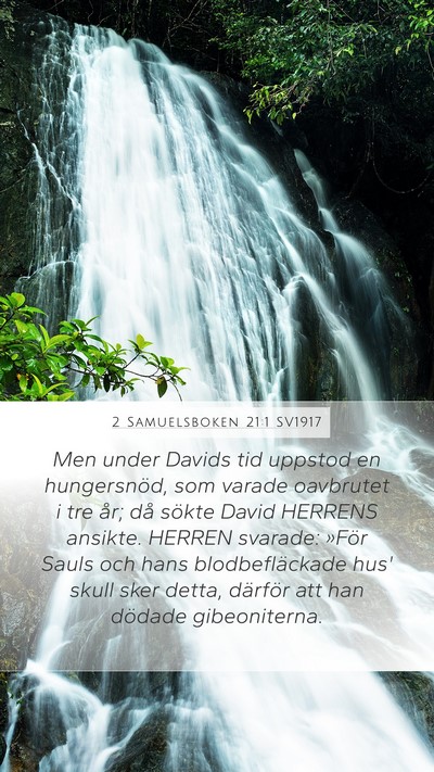 2 Samuelsboken 21:1 SV1917 Bible Verse Image