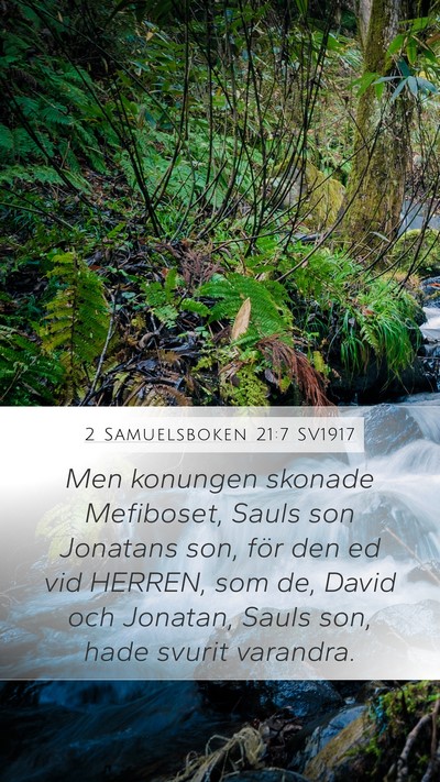 2 Samuelsboken 21:7 SV1917 Bible Verse Image
