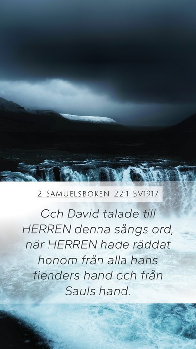 2 Samuelsboken 22:1 SV1917 Bible Verse Image