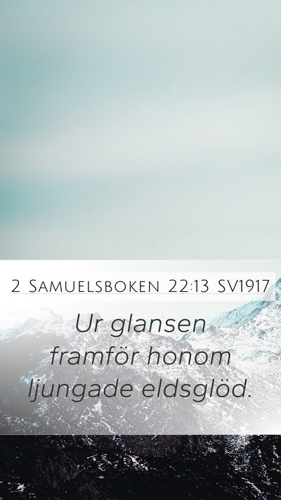 2 Samuelsboken 22:13 SV1917 Bible Verse Image