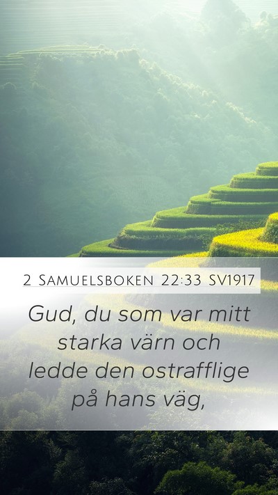 2 Samuelsboken 22:33 SV1917 Bible Verse Image