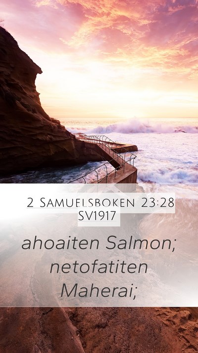 2 Samuelsboken 23:28 SV1917 Bible Verse Image