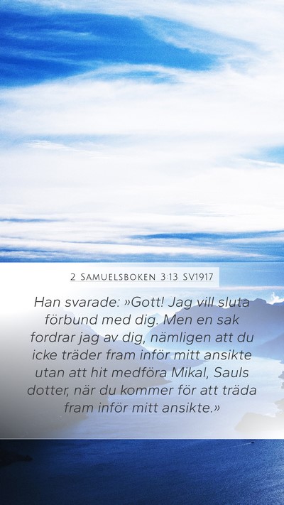 2 Samuelsboken 3:13 SV1917 Bible Verse Image