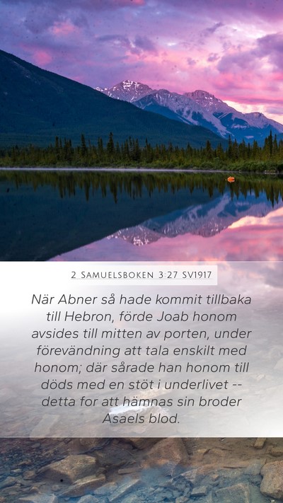 2 Samuelsboken 3:27 SV1917 Bible Verse Image