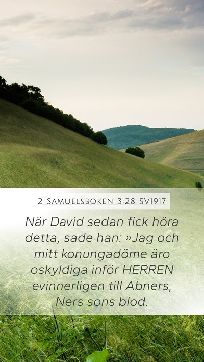 2 Samuelsboken 3:28 SV1917 Bible Verse Image