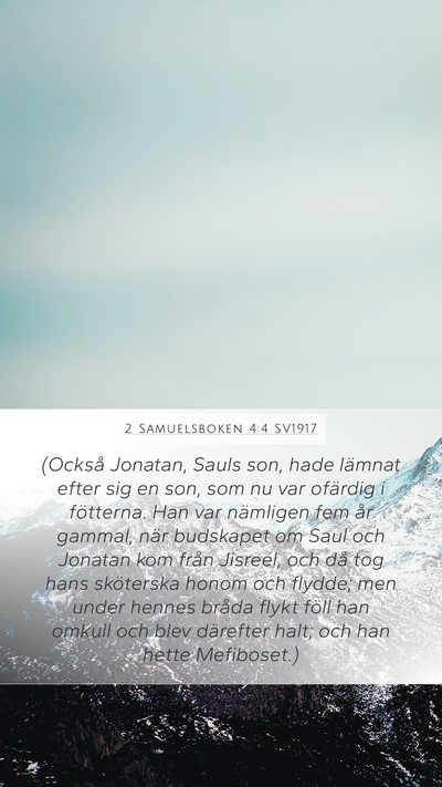 2 Samuelsboken 4:4 SV1917 Bible Verse Image