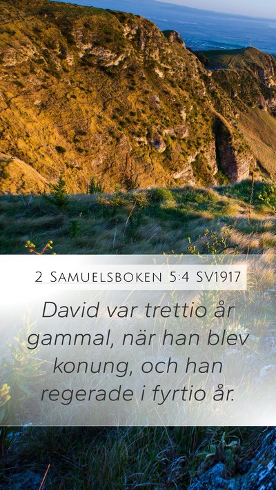 2 Samuelsboken 5:4 SV1917 Bible Verse Image