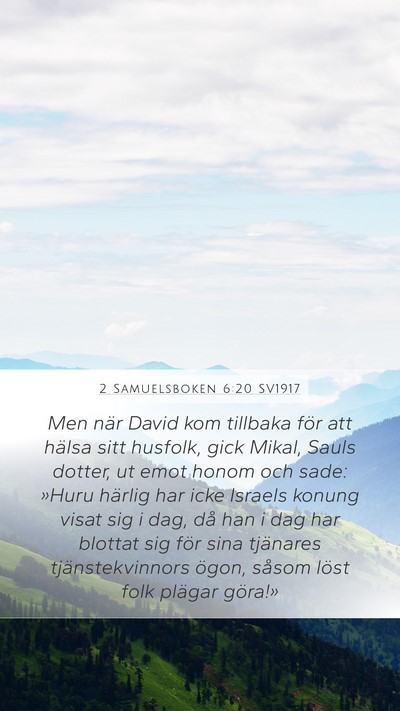 2 Samuelsboken 6:20 SV1917 Bible Verse Image