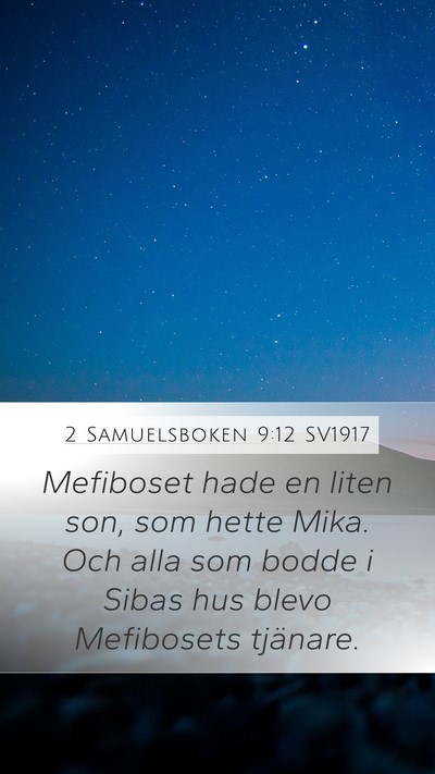 2 Samuelsboken 9:12 SV1917 Bible Verse Image