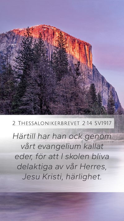 2 Thessalonikerbrevet 2:14 SV1917 Bible Verse Image