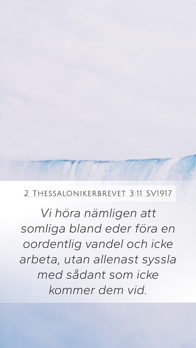 2 Thessalonikerbrevet 3:11 SV1917 Bible Verse Image