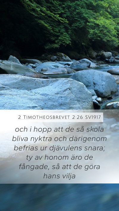 2 Timotheosbrevet 2:26 SV1917 Bible Verse Image