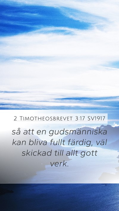 2 Timotheosbrevet 3:17 SV1917 Bible Verse Image