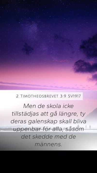 2 Timotheosbrevet 3:9 SV1917 Bible Verse Image
