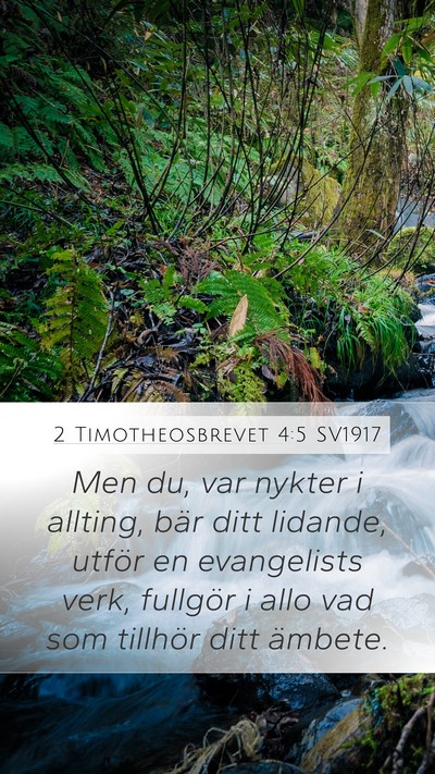2 Timotheosbrevet 4:5 SV1917 Bible Verse Image