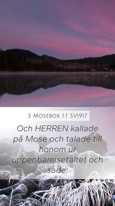 3 Mosebok 1:1 SV1917 Bible Verse Image