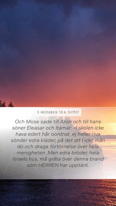 3 Mosebok 10:6 SV1917 Bible Verse Image