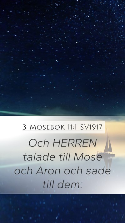 3 Mosebok 11:1 SV1917 Bible Verse Image