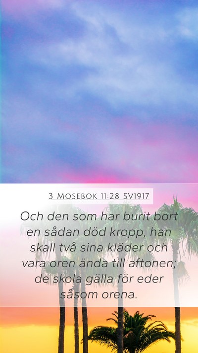 3 Mosebok 11:28 SV1917 Bible Verse Image
