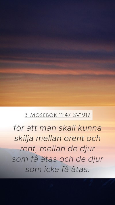 3 Mosebok 11:47 SV1917 Bible Verse Image