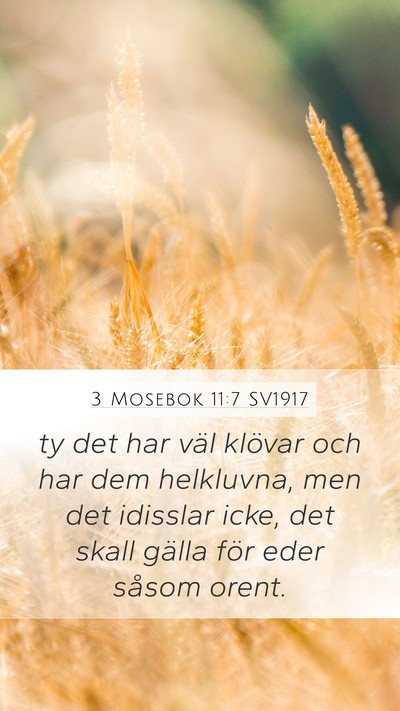 3 Mosebok 11:7 SV1917 Bible Verse Image