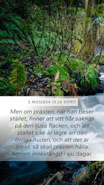 3 Mosebok 13:26 SV1917 Mobile Phone Wallpaper - Men om prästen, när han beser stället, finner - Mobile Bible Verse Wallpaper
