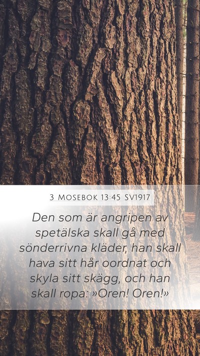 3 Mosebok 13:45 SV1917 Bible Verse Image
