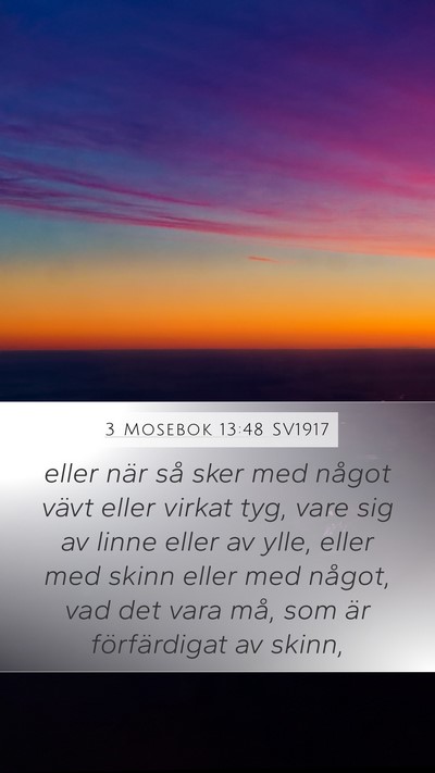 3 Mosebok 13:48 SV1917 Mobile Phone Wallpaper - eller när så sker med något vävt eller virkat - Mobile Bible Verse Wallpaper
