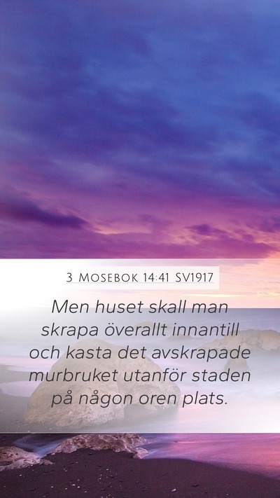 3 Mosebok 14:41 SV1917 Mobile Phone Wallpaper - Men huset skall man skrapa överallt innantill - Mobile Bible Verse Wallpaper