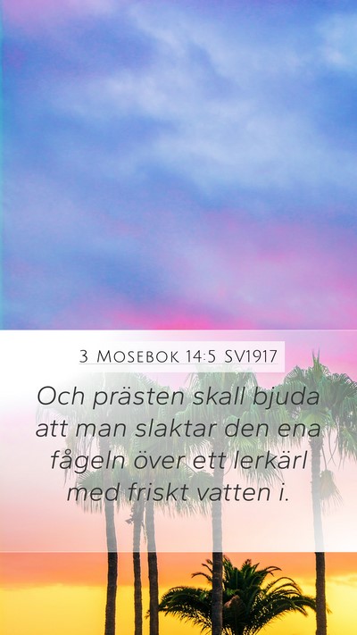 3 Mosebok 14:5 SV1917 Mobile Phone Wallpaper - Och prästen skall bjuda att man slaktar den ena - Mobile Bible Verse Wallpaper