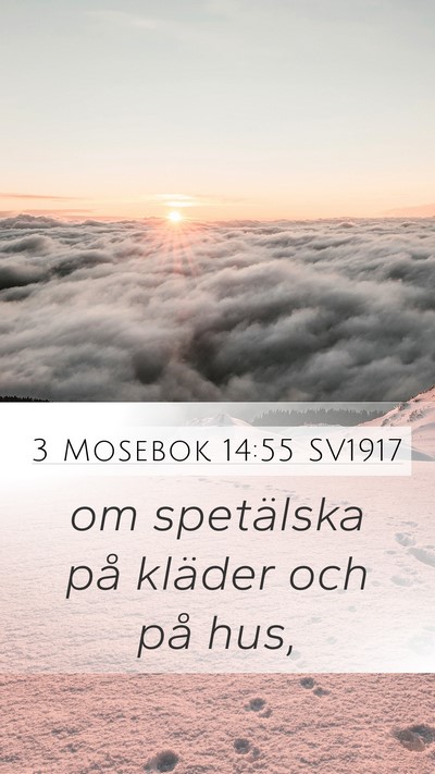 3 Mosebok 14:55 SV1917 Mobile Phone Wallpaper - om spetälska på kläder och på - Mobile Bible Verse Wallpaper